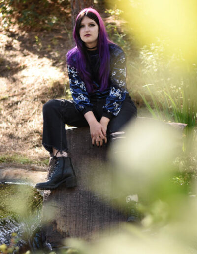 Senior photo of girl in nature