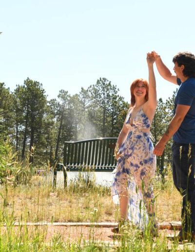 engagement photos dancing