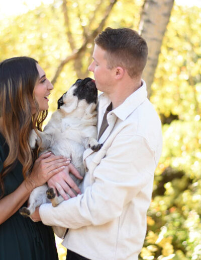 engagement photos with dog