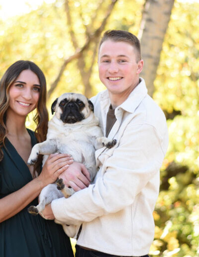 couple with dogs