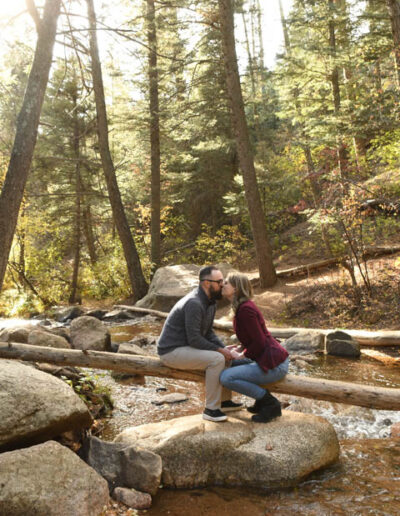 engagement photos - in a creek