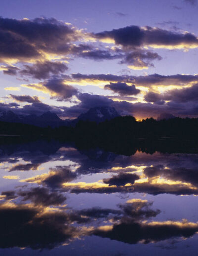 sky reflections in the water